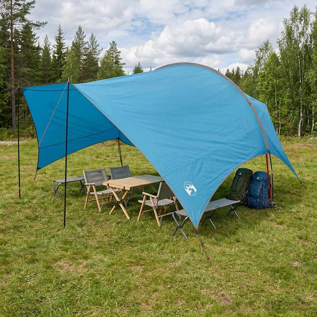 Camping Tarp Water-resistant Blue 550 x 400 x 230 cm
