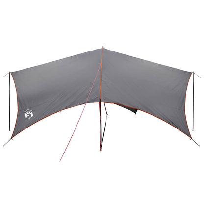 Camping Tarp Water-resistant Grey and Orange 550 x 400 x 230 cm