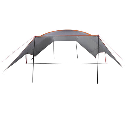 Camping Tarp Water-resistant Grey and Orange 695 x 580 x 200 cm