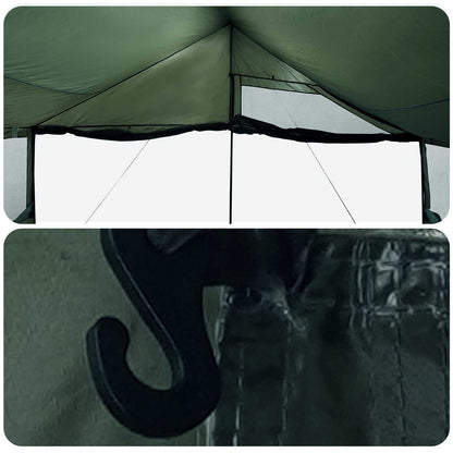 Family Tent Army green 450 x 400 x 265 cm Polyester and Steel