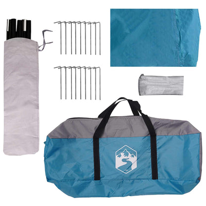Family Tent Blue 600 x 400 x 268 cm Polyester and Steel