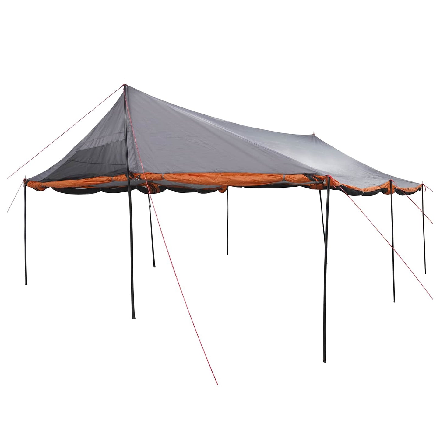 Family Tent with Roof Grey and Orange 600 x 400 x 268 cm
