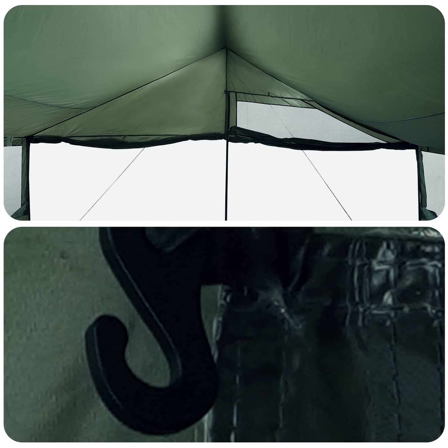 Family Tent Army green 600 x 400 x 268 cm Polyester and Steel