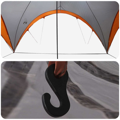 Party Tent with Roof Grey and Orange 500 x 500 x 350 cm