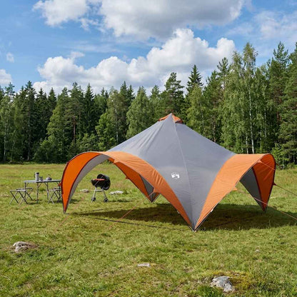 Party Tent with Roof Grey and Orange 500 x 500 x 350 cm