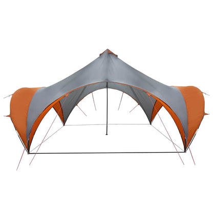 Party Tent with Roof Grey and Orange 500 x 500 x 350 cm