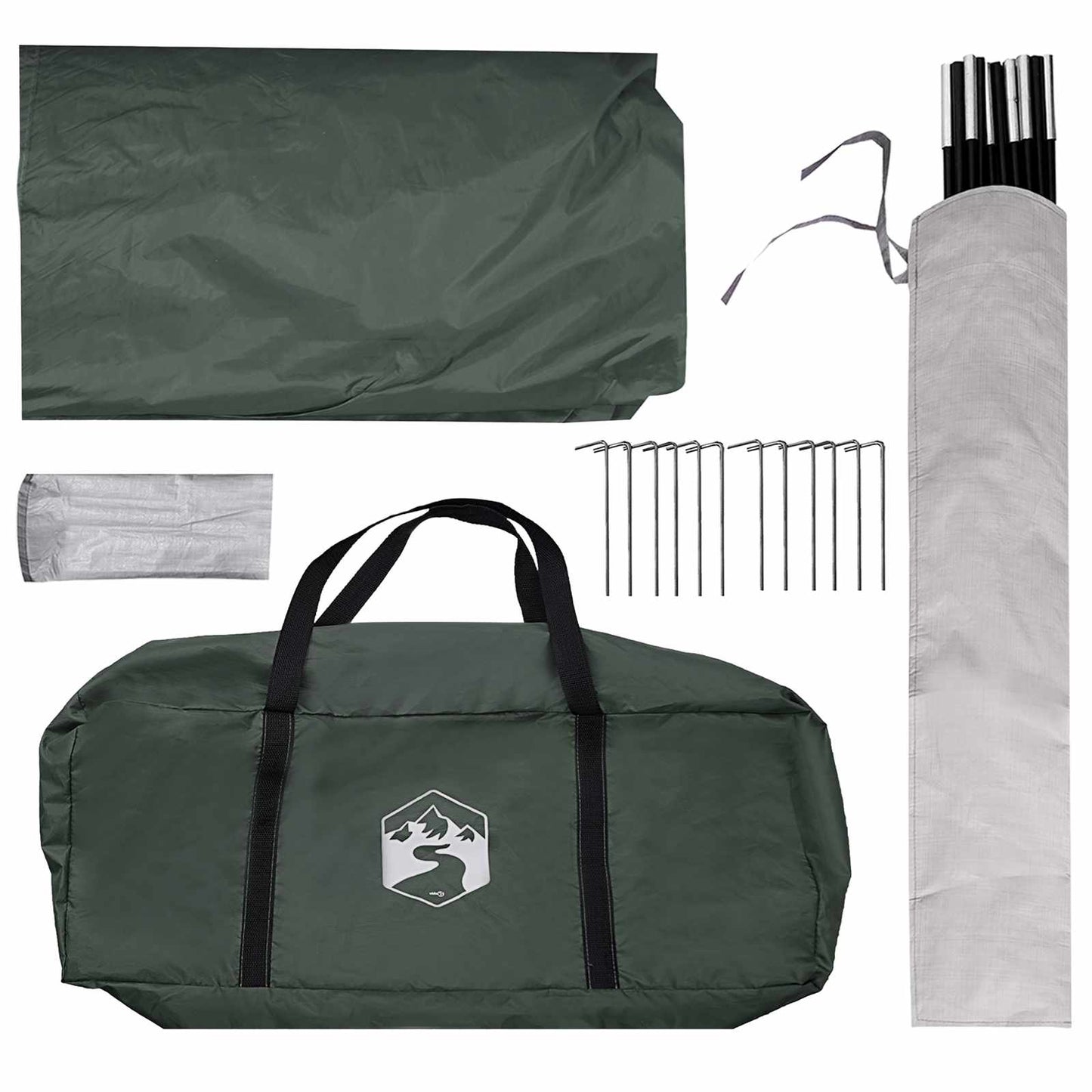 Party Tent Army green 500 x 500 x 350 cm Polyester and Steel