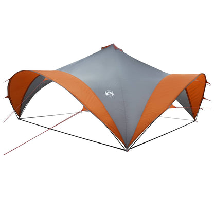 Party Tent with Roof Grey and Orange 600 x 600 x 400 cm