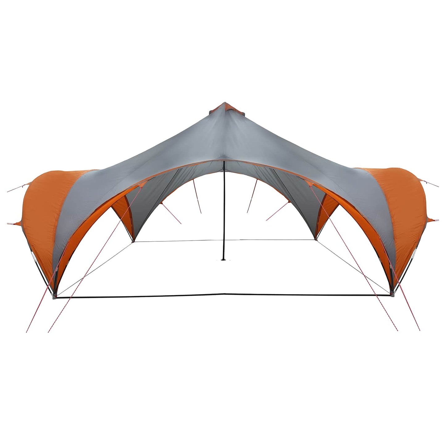 Party Tent with Roof Grey and Orange 600 x 600 x 400 cm