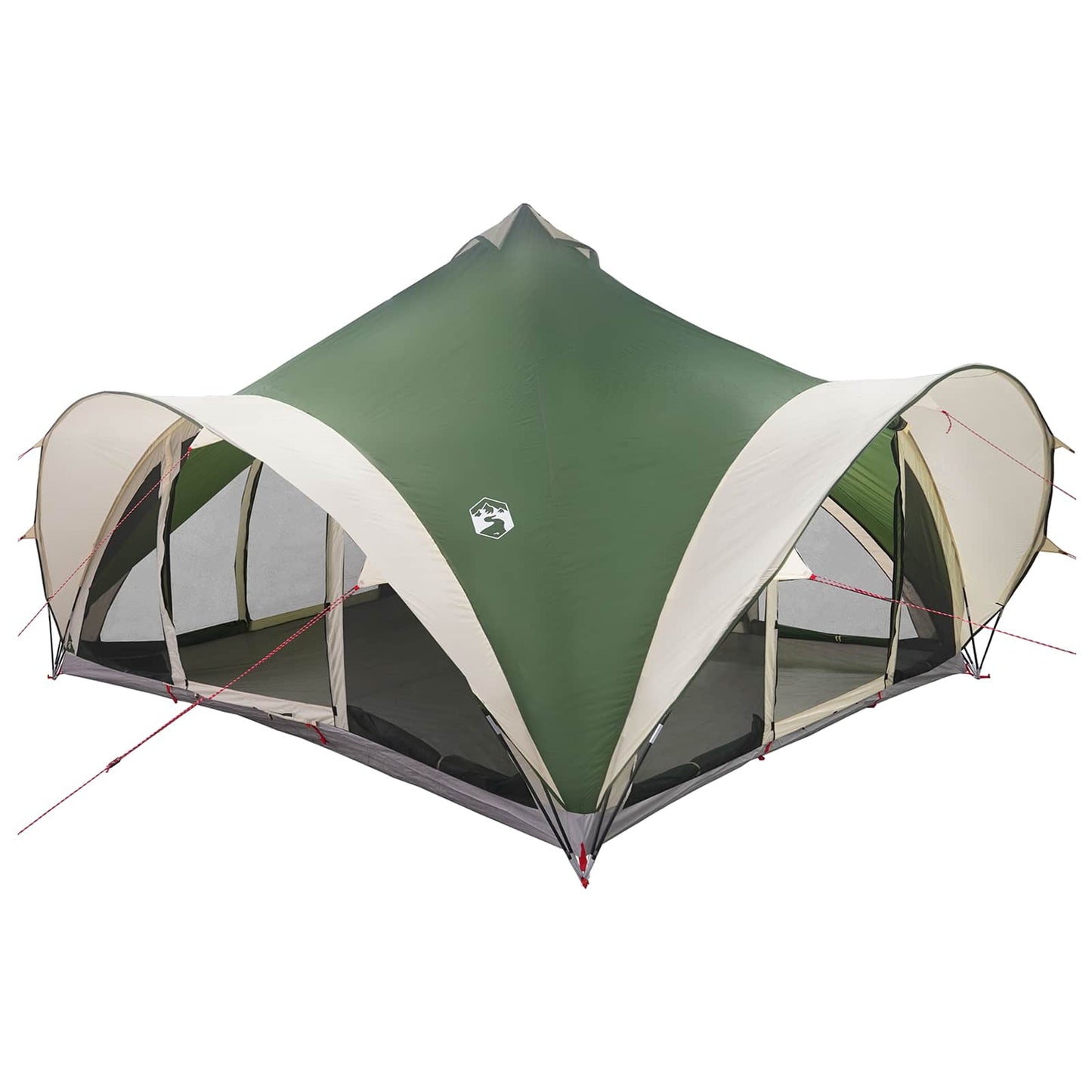 Tipi Tent with Roof Green 18-Person Polyester and Steel