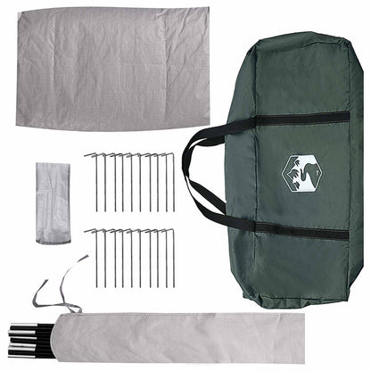 Tipi Tent with Roof Army green 6-Person Polyester and Steel