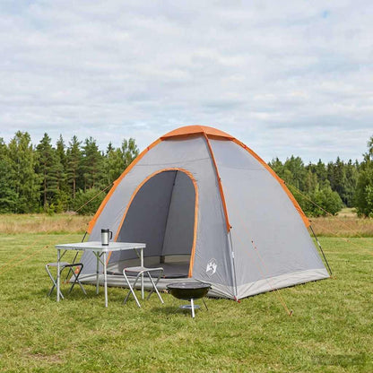 Camping Tent with Roof Grey and Orange 190 x 140 x 105 cm