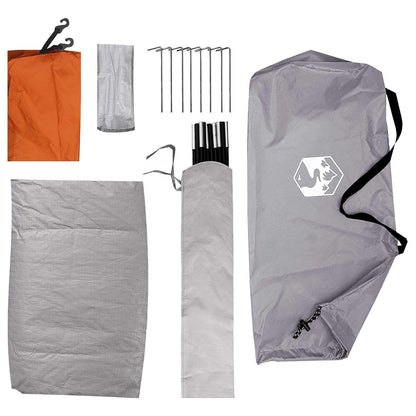 Camping Tent with Roof Grey and Orange 275 x 215 x 125 cm