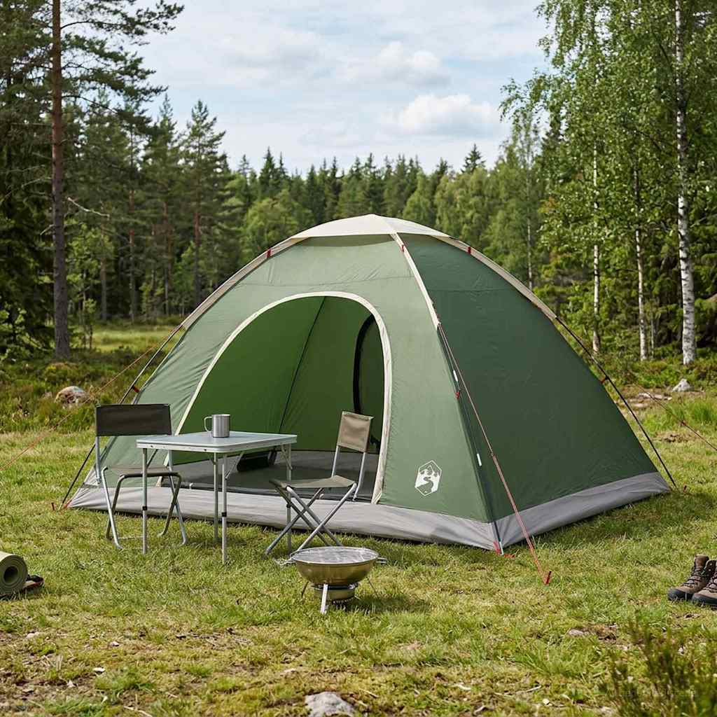 Camping Tent with Roof with Air Vent Green 335 x 275 x 180 cm