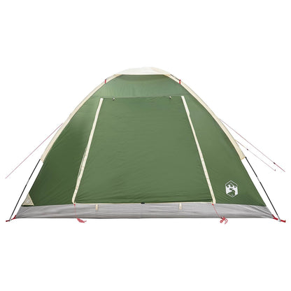 Camping Tent with Roof Green 4-Person Polyester and Steel