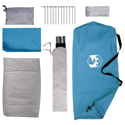 Camping Tent with Roof Blue 4-Person Polyester and Steel