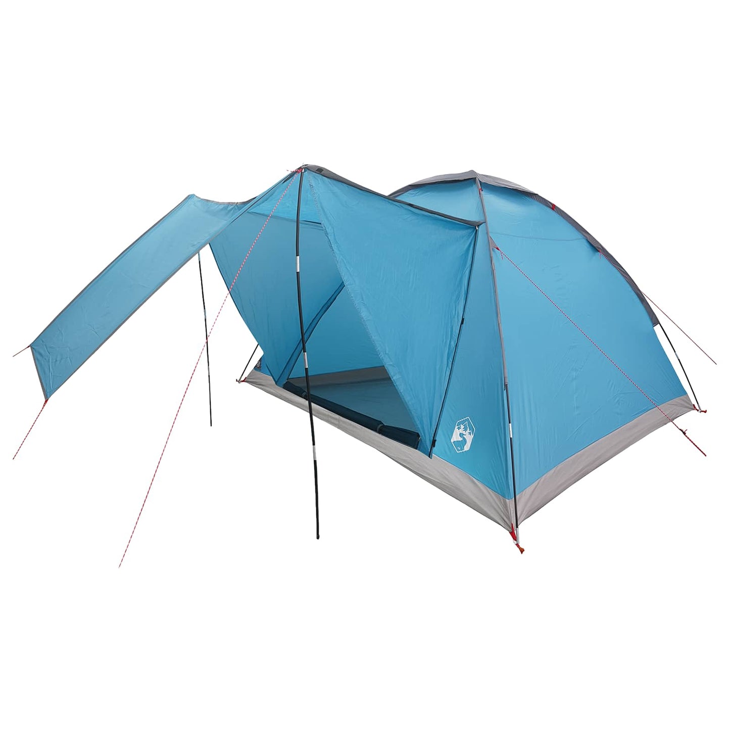 Camping Tent with Roof Blue 4-Person Polyester and Steel