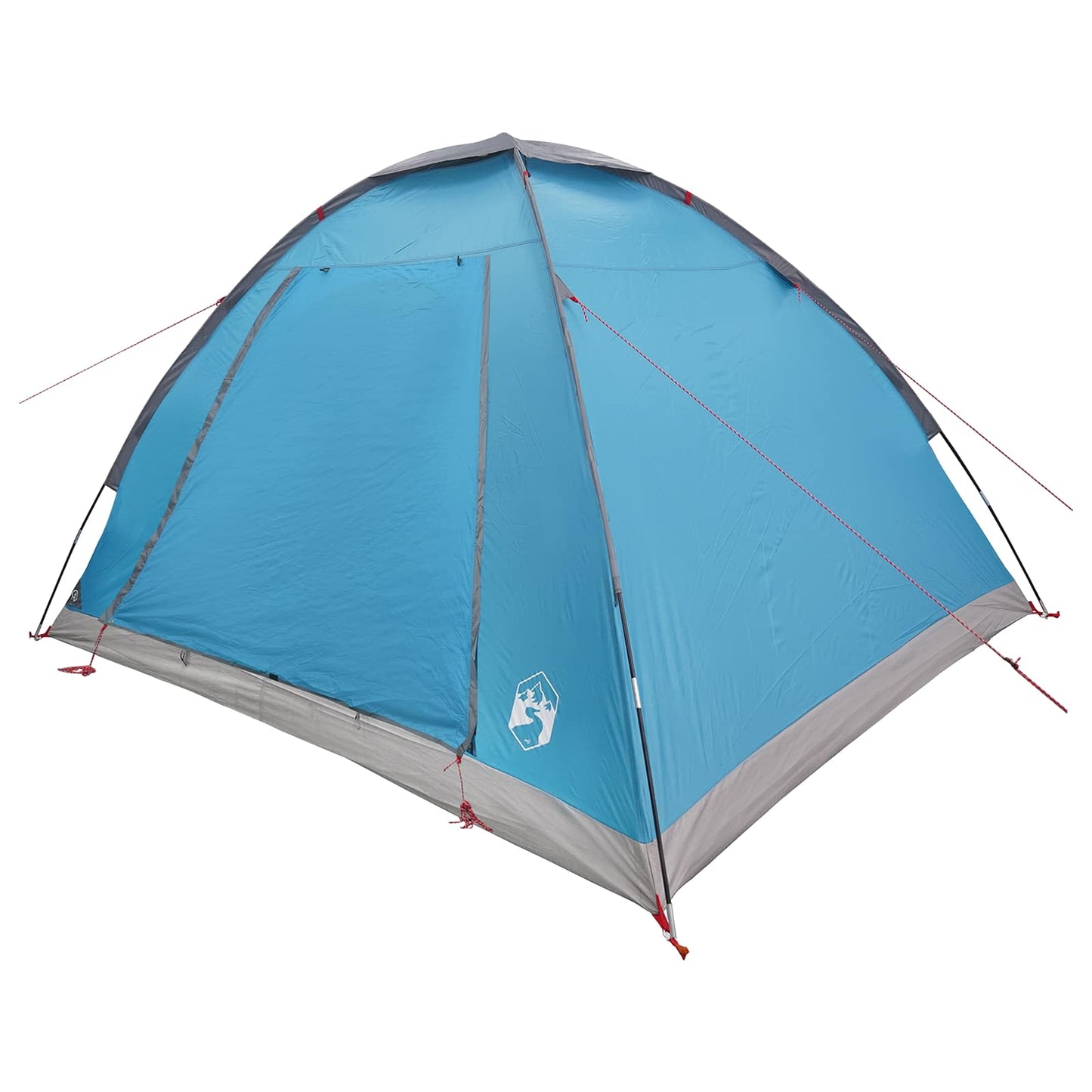 Camping Tent with Roof Blue 4-Person Polyester and Steel