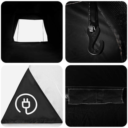 Camping Tent with Roof White Blackout 275 x 215 x 125 cm