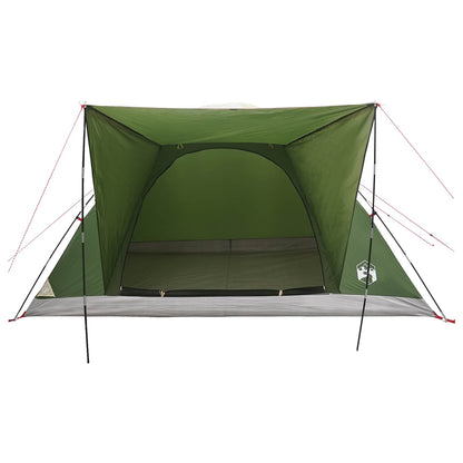 Camping Tent with Roof Green 6-Person Polyester and Steel