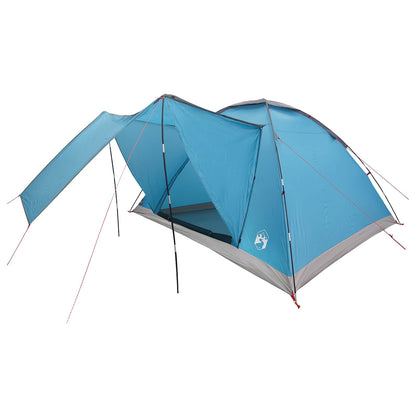 Camping Tent with Roof Blue 6-Person Polyester and Steel