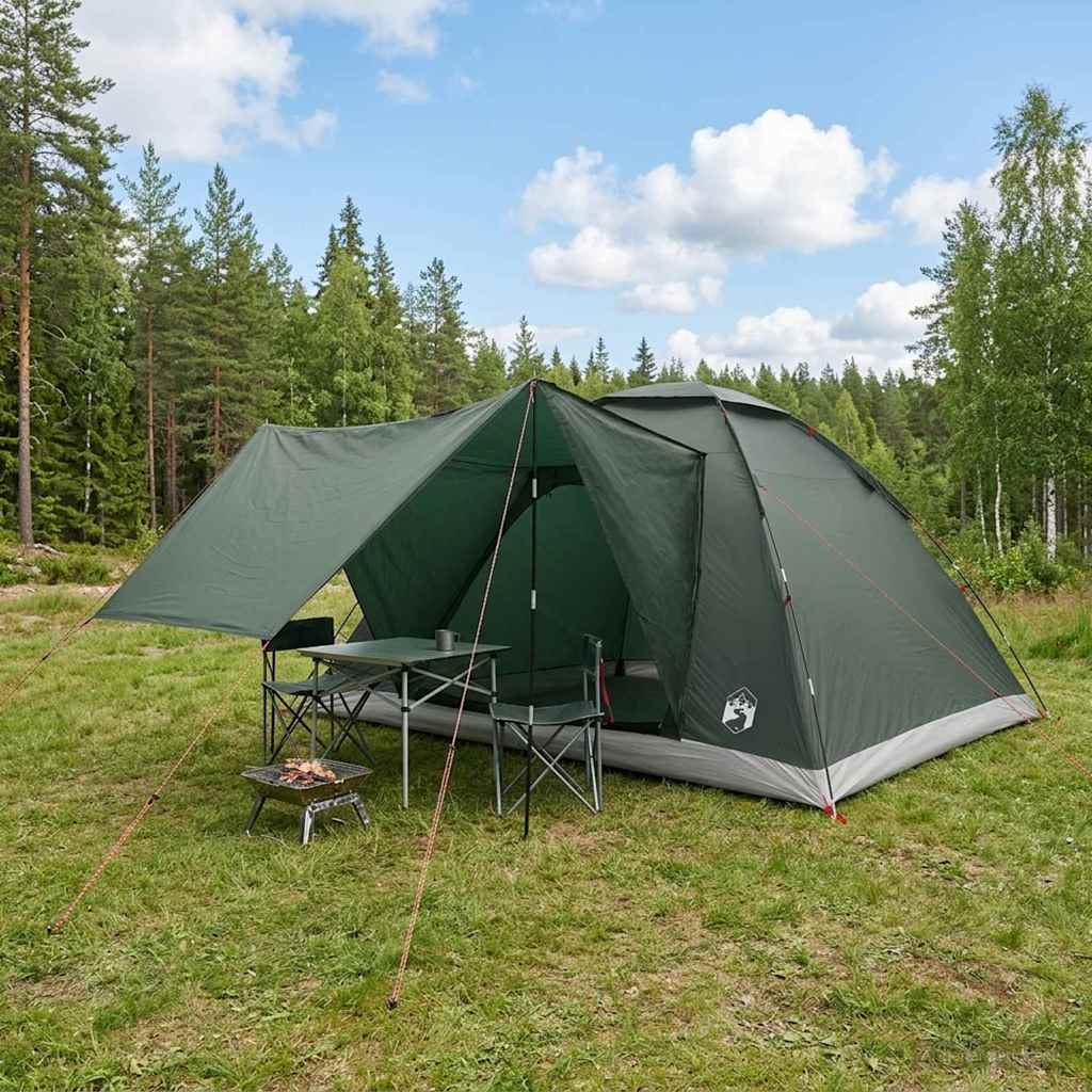 Camping Tent Army Green 335 x 275 x 180 cm Polyester and Steel