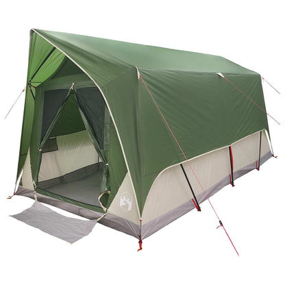 Tunnel Tent with Roof Green 8-Person Polyester and Steel