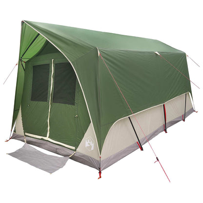 Tunnel Tent with Roof Green 8-Person Polyester and Steel