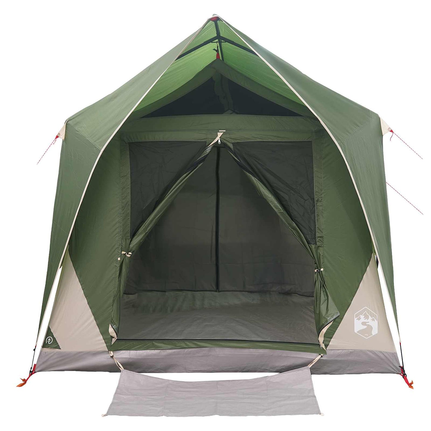 Tunnel Tent with Roof Green 8-Person Polyester and Steel