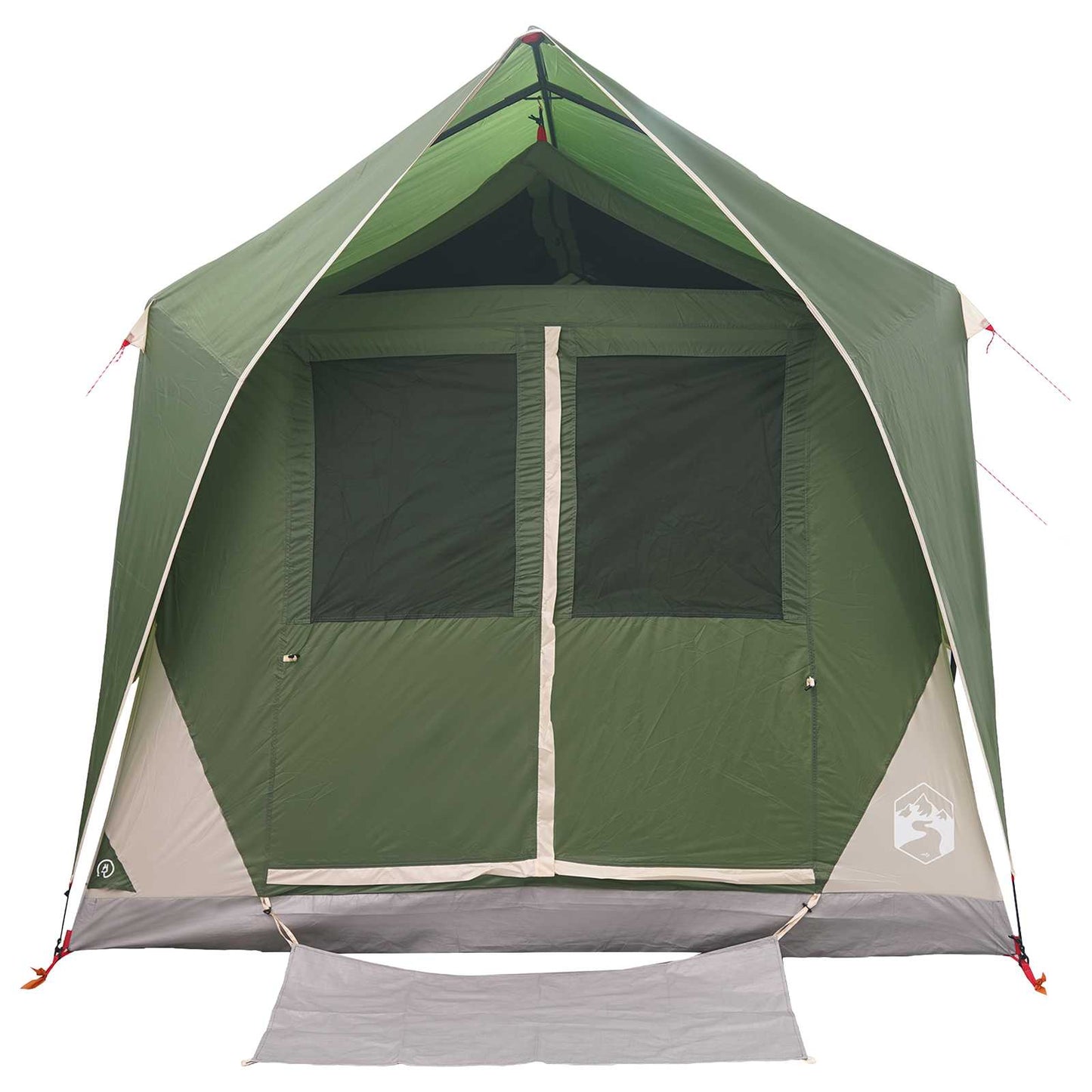 Tunnel Tent with Roof Green 8-Person Polyester and Steel
