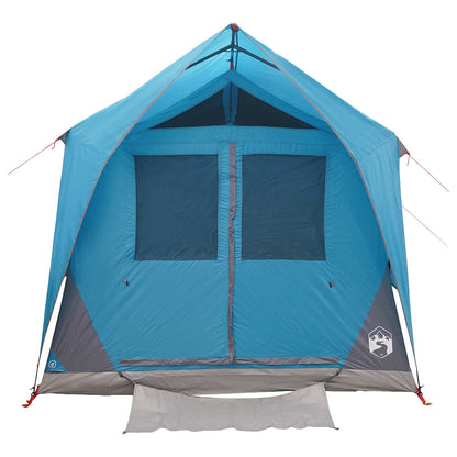 Tunnel Tent with Roof Blue 8-Person Polyester and Steel