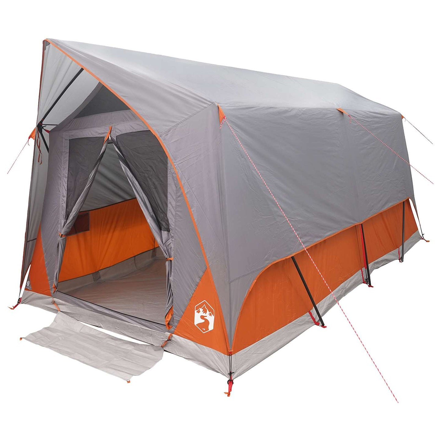 Tunnel Tent Grey and Orange 8-Person Polyester and Steel