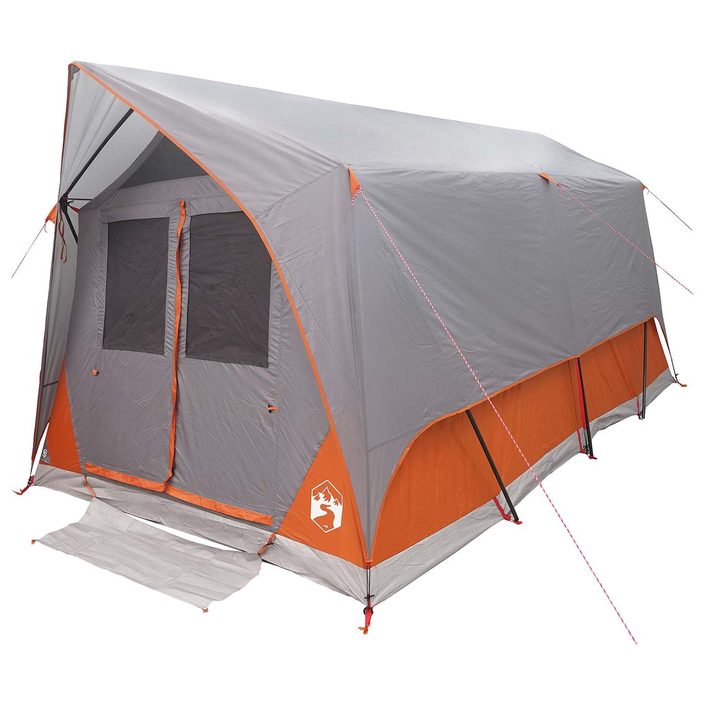 Tunnel Tent Grey and Orange 8-Person Polyester and Steel