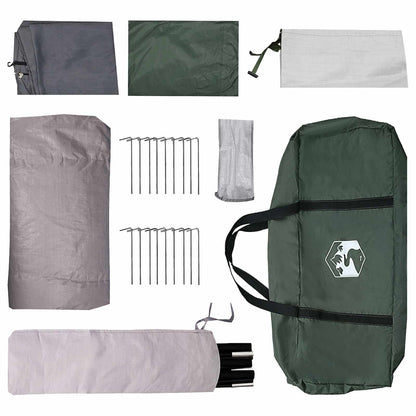 Tunnel Tent with Roof Army green 8-Person Polyester and Steel