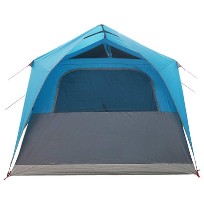Tunnel Tent with Roof Blue 10-Person Polyester and Steel