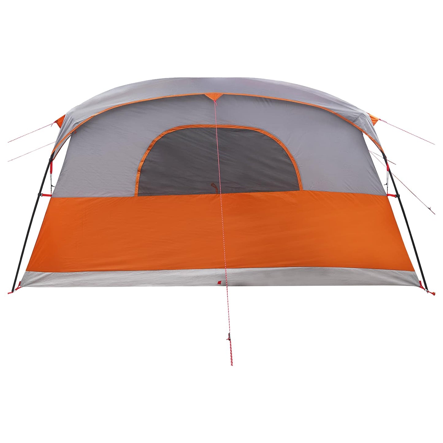 Tunnel Tent with Roof Grey and Orange 366 x 244 x 198 cm