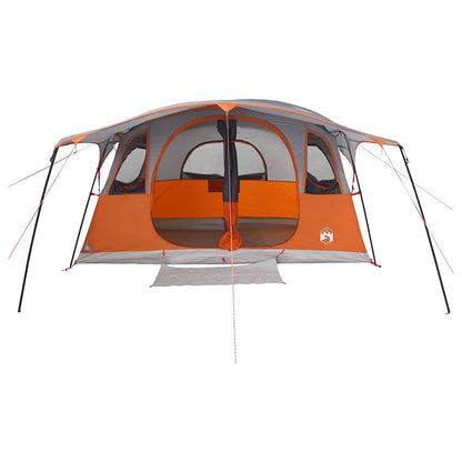 Tunnel Tent with Roof Grey and Orange 366 x 244 x 198 cm