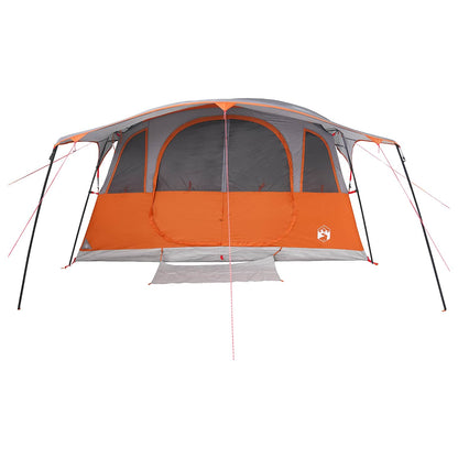 Tunnel Tent with Roof Grey and Orange 366 x 244 x 198 cm