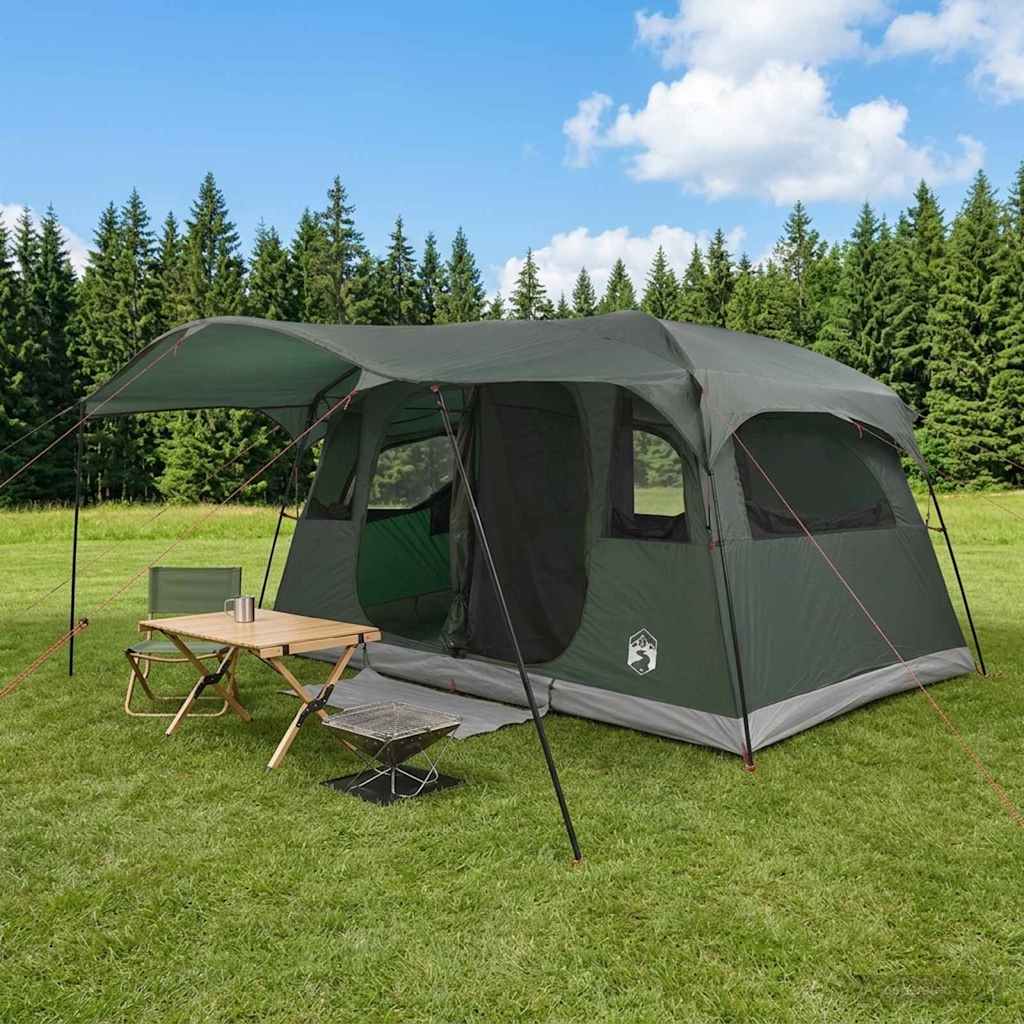 Tunnel Tent Army Green 366 x 244 x 198 cm Polyester and Steel