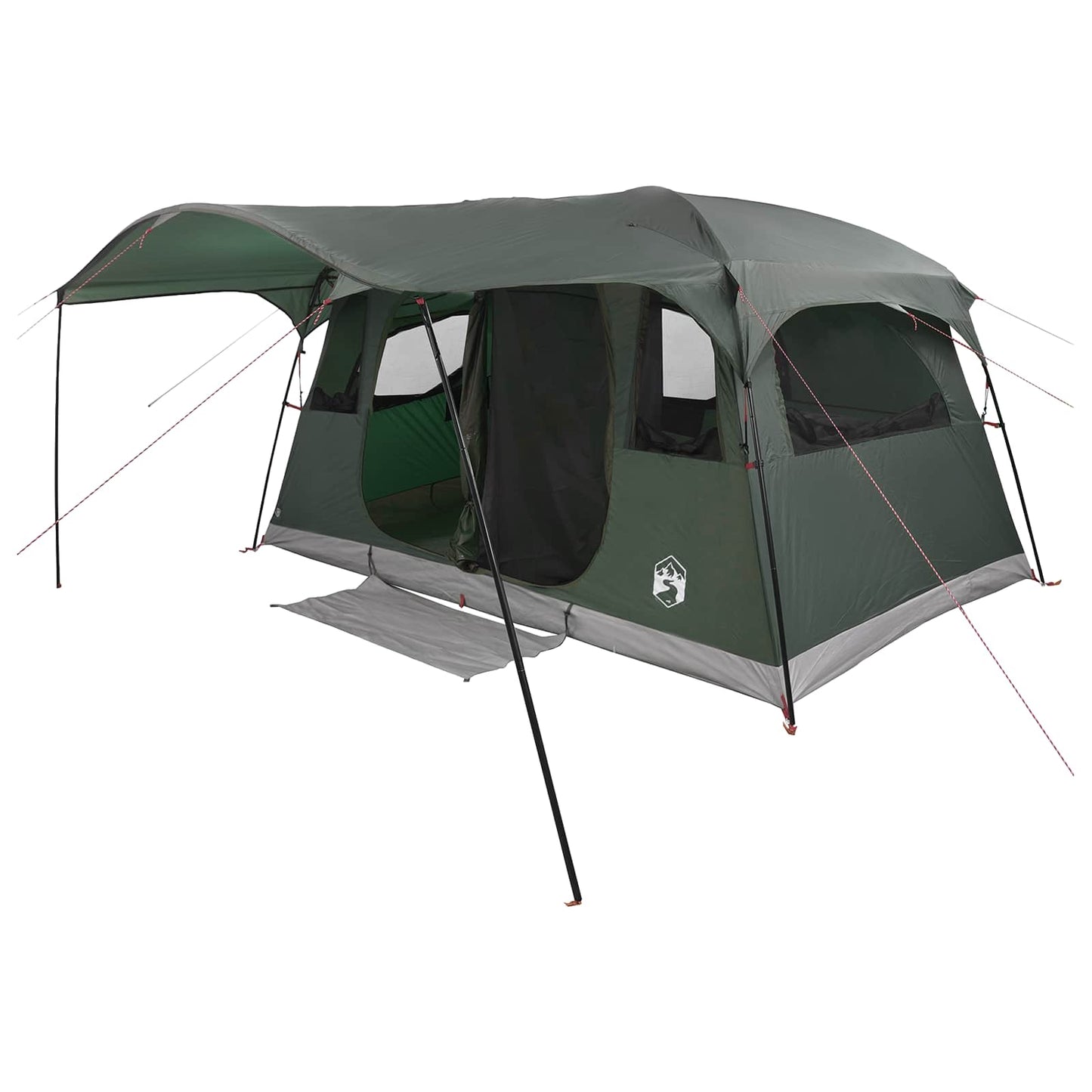Tunnel Tent Army Green 366 x 244 x 198 cm Polyester and Steel