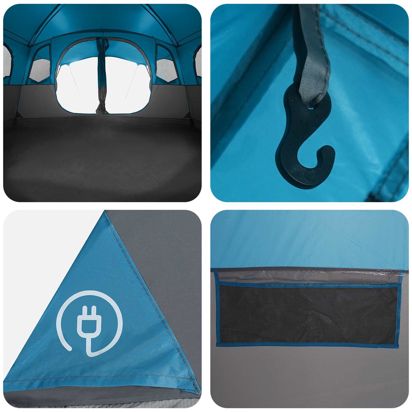 Tunnel Tent Blue 427 x 305 x 205 cm Polyester and Steel