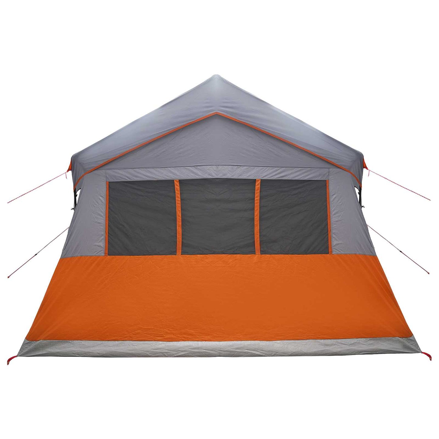 Family Tent with Roof Grey and Orange 487 x 340 x 216 cm