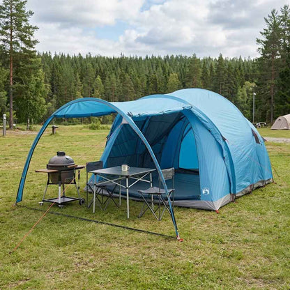 Tunnel Tent Blue 370 x 275 x 210 cm Polyester and Steel
