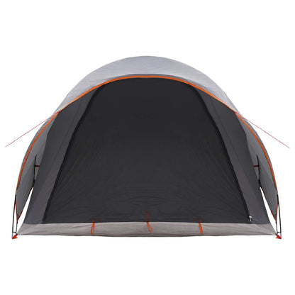 Tunnel Tent with Roof Grey and Orange 370 x 275 x 210 cm