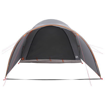 Tunnel Tent with Roof Grey and Orange 370 x 275 x 210 cm