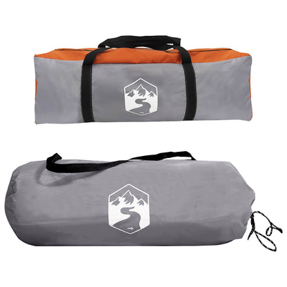 Side Tent with Roof Grey and Orange 410 x 410 x 250 cm