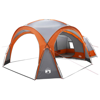 Side Tent with Roof Grey and Orange 410 x 410 x 250 cm