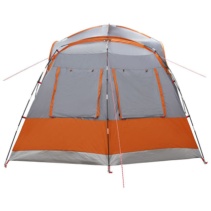 Side Tent with Roof Grey and Orange 410 x 410 x 250 cm