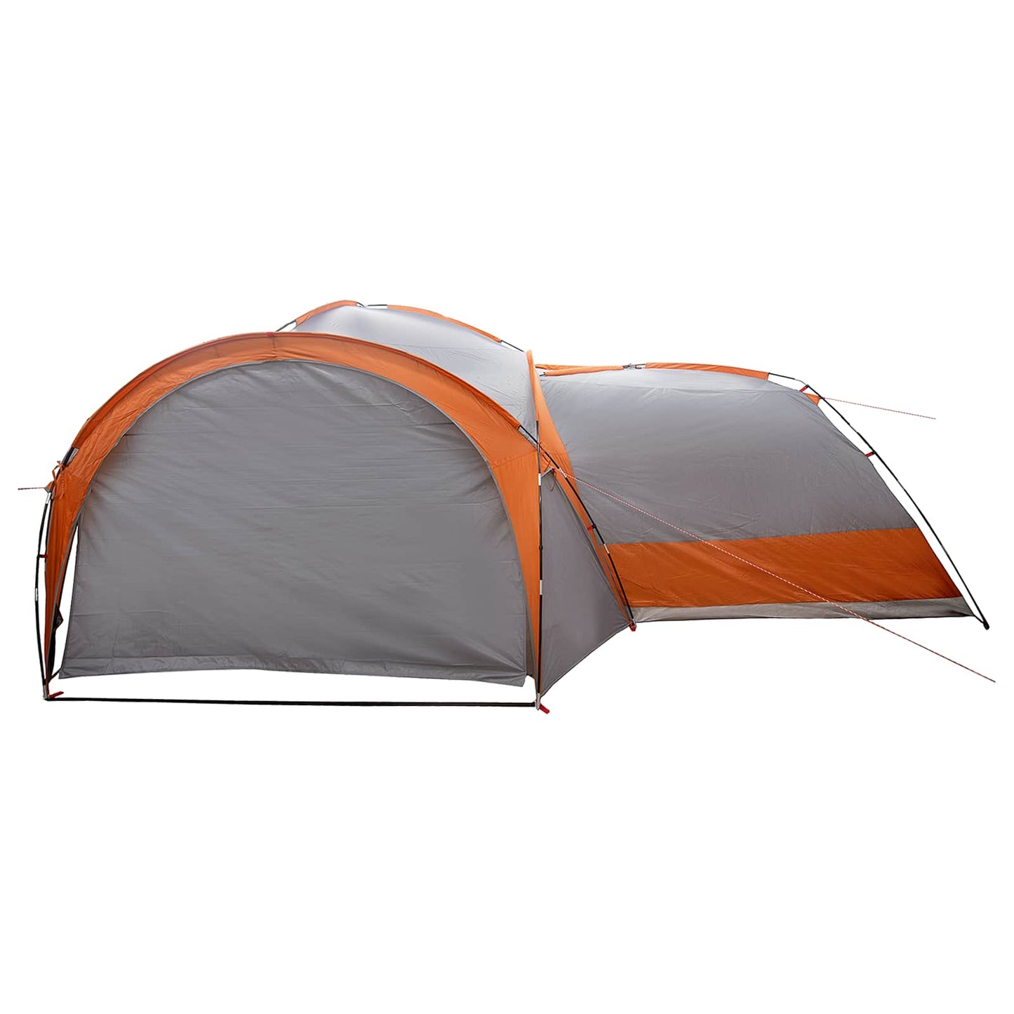 Side Tent with Roof Grey and Orange 410 x 410 x 250 cm
