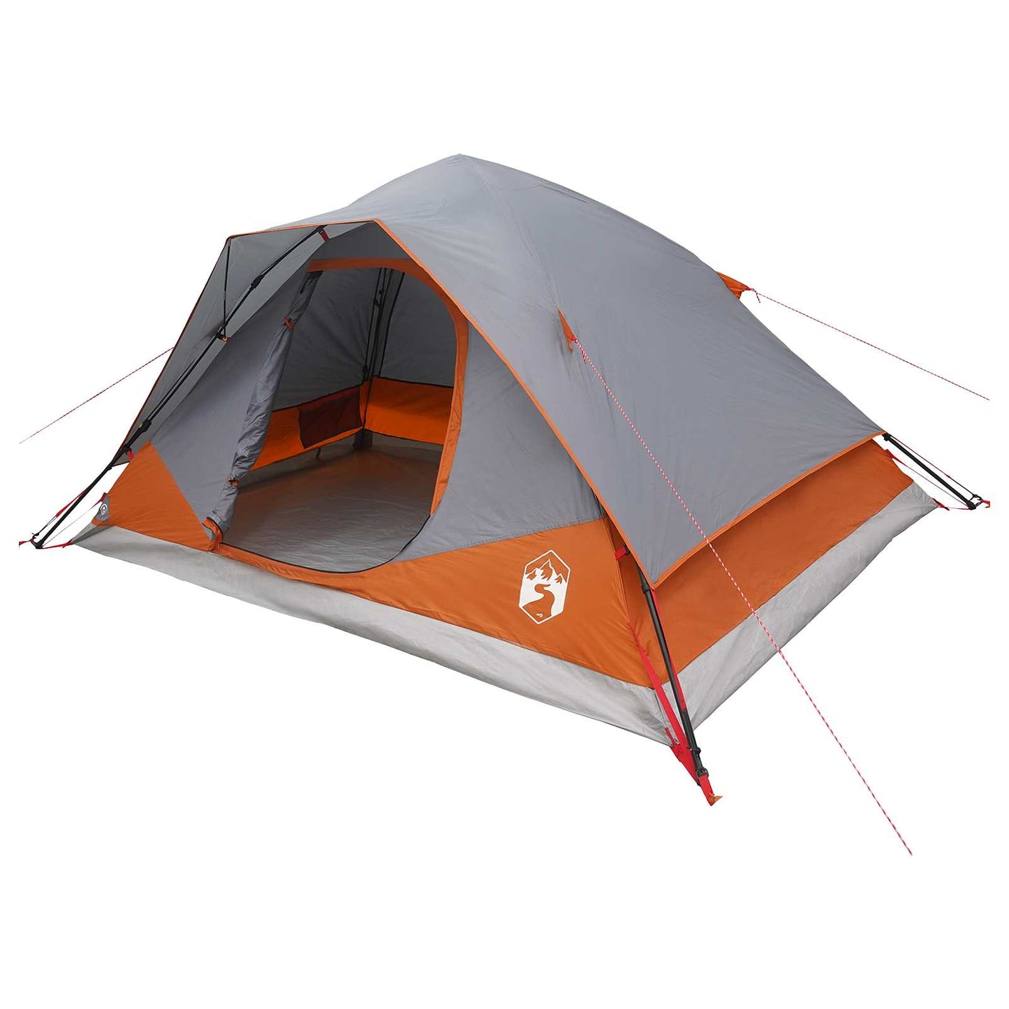 Instant Tent with Roof Grey and Orange 305 x 215 x 140 cm